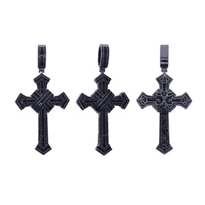 Pendentif Hip-Hop Euro-Américain avec Zircon <span class=keywords><strong>Blanc</strong></span>, Vert, Rouge, Bleu Incrusté, <span class=keywords><strong>Chaîne</strong></span> en Bambou, Collier pour <span class=keywords><strong>Homme</strong></span> en Alliage de Cuivre - Product Image 6