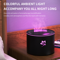Diffuseur d'arômes USB 160 ml, diffuseur d'huiles essentielles ultrasonique portable pour yoga, spa, humidificateur avec lumière nocturne romantique