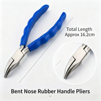 Pince de réglage de lunettes à poignée en caoutchouc multicolore, outils de réparation de montures de lunettes en acier inoxydable, vente en gros pour magasins d'optique