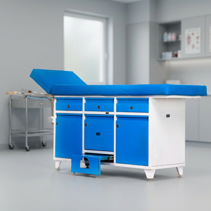 Mesa de Exploración Médica CATTER PILLAR SOLUTIONS Azul, Clase I, para Hospital, con Altura Ajustable, Cajones y Armarios de Almacenamiento, Uso Médico, Bihar - Product Image 5