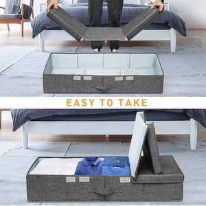 The Bed <b>Storage</b> Containers 6 Inch High 2 Pack Flat <b>Storage</b> Bins With Lids, Large <b>Clothes</b> <b>Storage</b> Sturdy Structure - Product Image 2