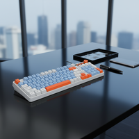 Clavier de jeu USB LED K98 pour e-sport, taille standard, pour ordinateur portable, bureau, silencieux, touches en plastique colorées, nouveau, programmable