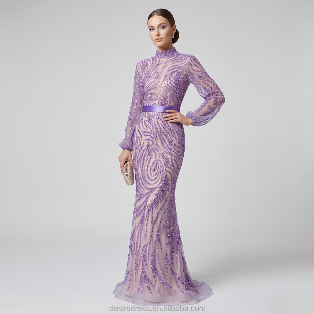 Low Price Long Purple Gown Sequined Prom Dress | Alibaba.com