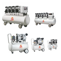 Fabricante Líder en China, Compresor de Aire Industrial de 220V, 4.8kw/3.2kw/2.4kw, Silencioso, Estacionario, de Alta Presión, con Motor de Pistón, Sin Aceite