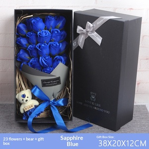 Bouquets de savon pour la Saint-Valentin, 23 roses et ours en peluche, cadeaux d'anniversaire, fleurs artificielles en gros - Product Image 1