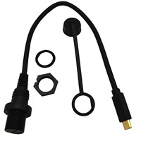 0.3M USB 2.0 Type-C Mâle Femelle AUX Montage sur panneau encastré Câble d'extension étanche Charge rapide Ordinateur conducteur en cuivre pur