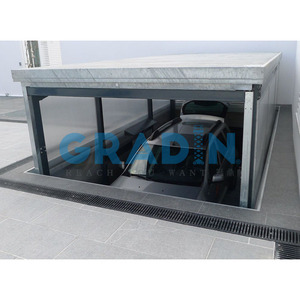 Mesa elevadora <span class=keywords><strong>de</strong></span> tijera hidráulica para coche CE enterrada para garaje <span class=keywords><strong>de</strong></span> casa familiar con techo, aparcamiento subterráneo oculto para coche - Product Image 5