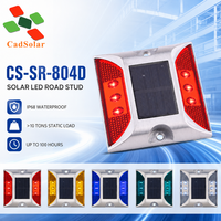 Marqueur routier solaire en aluminium OEM CS-SR-804D IP68, résistance à la charge statique supérieure à 10 tonnes, pour routes municipales, sites industriels et parkings