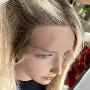 Ready to Ship Wholesale Unprocessed Human Hair <b>Wigs</b> Raw European Virgin Hair HD Pre Plucked Balayage Blonde Full Lace Front <b>Wigs</b> - Product Image 1