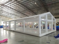 Tente géante gonflable en PVC au design optimal pour salon professionnel, glamping extérieur, mariage et événements transparents