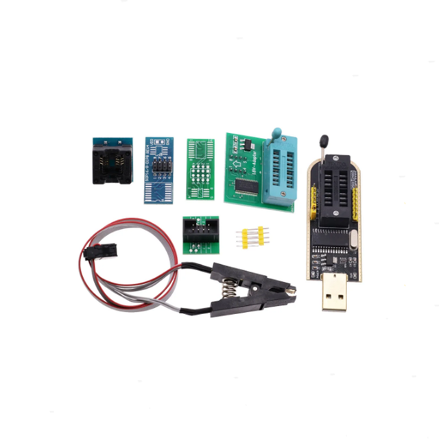 EEPROM Flash BIOS USB Programmer+SOIC8 Clip+1.8V SPI Flash Memory SOP8 DIP8 Adapter Burner Kit