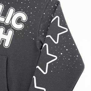 Custom Autumn Streetwear Rhinestone Pullover Hoody <b>Sweatshirt</b> Heavyweight <b>Vintage</b> Screen Printing <b>Oversized</b> Zipper up Hoodie Men - Product Image 3