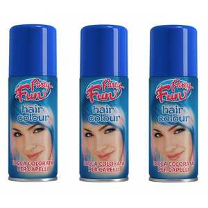 Spray colorante per capelli Party Fun 100 ml blu, tintura temporanea per feste - Product Image 6