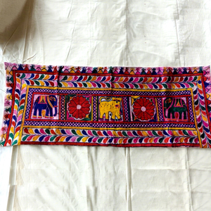 Vintage Antique Embroidered 100% Cotton Rectangular Pillowcase Colorful Folk Pattern Envelop Home Decor Throw <b>Cover</b> <b>Sofa</b> Chair - Product Image 1
