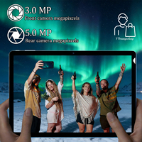Tablet Android 10.1 inci WiFi 5G Tren Terbaru dengan Keyboard, Prosesor MTK Octa Core, Android 12, Layar IPS 1280*800, RAM 3GB, ROM 64GB, USB-C, 1.5GHz, untuk Bisnis