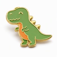 Lencana Enamel Dinosaurus Hijau Kartun Lucu untuk Hadiah Ulang Tahun Anak, Penggemar Jurassic, Pecinta Dino, dan Tas Ransel Sekolah
