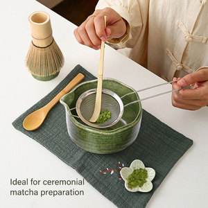 AMULYN Ensemble de fouets <span class=keywords><strong>à</strong></span> <span class=keywords><strong>matcha</strong></span> japonais <span class=keywords><strong>en</strong></span> <span class=keywords><strong>bambou</strong></span>, Chasen <span class=keywords><strong>à</strong></span> 100 dents, Kit de cérémonie du thé avec bol et cuillère, Emballage <span class=keywords><strong>en</strong></span> boîte cadeau pour la vente <span class=keywords><strong>en</strong></span> gros - Product Image 4
