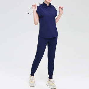 Doktorlar İçin Dokuma Esnek Kısa Kollu Yüksek Kaliteli Unisex Yetişkin İş Kıyafeti Seti (Üst ve Alt) Evcil Hayvan Bakımı ve Güzellik Salonu İçin - Product Image 3