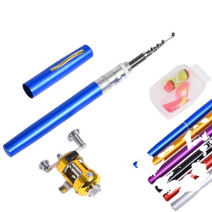 1M Indonesia Portable Pocket Small Sea Aluminum <strong>Pen</strong> Shaped Telescoping Mini <strong>Fishing</strong> <strong>Rod</strong> - Product Image 6
