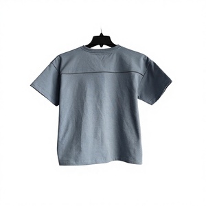 T-shirt Estiva da Uomo Personalizzata in Cotone con Scollo <span class=keywords><strong>a</strong></span> V, Taglie Forti, Spalle Cadenti, Pesante, Traspirante, Eco-friendly, Casual, per Esterni, OEM ODM - Product Image 4