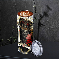Gobelet personnalisé en acier inoxydable 20oz King Queen, écologique, motif cartes à jouer et rose, livraison gratuite