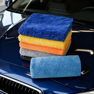 Toalla de microfibra para limpieza de coches, gruesa, suave, absorbente, multifuncional, con borde cosido, resistente a las manchas, para detallado de automóviles - Product Image 1