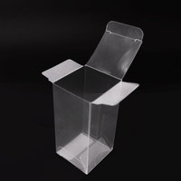 Boîte cadeau en plastique Transparent personnalisé 10cm emballage cadeau petit carré pliable rectangulaire PP PVC Transparent boîte en plastique Transparent