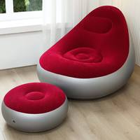 Canapé gonflable portable, canapé d'air d'extérieur avec repose-pieds pour le camping, les voyages, la cour, fauteuil de détente gonflable léger