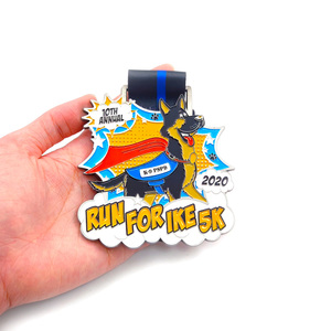 Medalla <span class=keywords><strong>de</strong></span> metal deportiva para correr <span class=keywords><strong>de</strong></span> 5k, medalla <span class=keywords><strong>de</strong></span> carreras <span class=keywords><strong>de</strong></span> <span class=keywords><strong>cachorros</strong></span>, Trofeo y Medalla <span class=keywords><strong>de</strong></span> maratón personalizado en blanco, venta al por mayor - Product Image 3