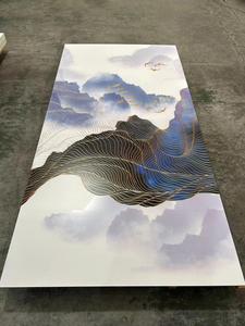 <strong>3D</strong> Digital <strong>Printing</strong> Wall Panel Customized PVC Marble Sheet for TV <strong>Background</strong> - Product Image 3