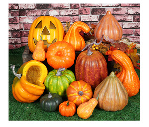 L06735 Decoración de Tienda al por Mayor, Frutas y Verduras Artificiales de Halloween, Decoración de Calabaza Artificial - Product Image 3