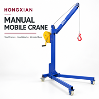 Mini grue pliante portable, palan manuel à manivelle pour usage domestique, machine de levage mobile pour la maison