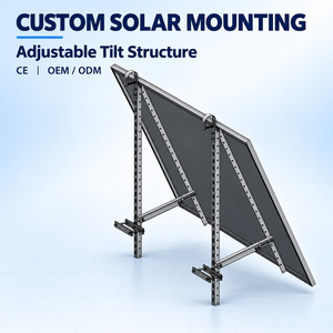 Système de montage solaire réglable pour balcon, fabriqué sur mesure par un fabricant OEM, certifié CE, pour projets d'installation de modules photovoltaïques sur balustrade - Product Image 1