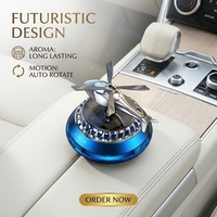 Diffuseur d'arômes solaire pour voiture, hélicoptère solaire décoratif pour tableau de bord, accessoire de parfum pour voiture