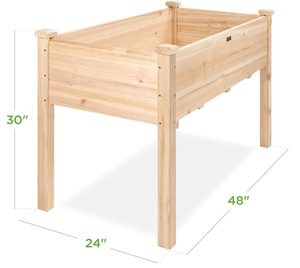 Offre Spéciale : Jardinière surélevée moderne en bois avec pieds épais et revêtement amovible – Taille personnalisable pour l'extérieur - Product Image 5