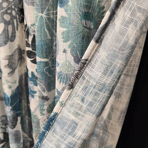 Cortina de lino con estampado para decoración del hogar, cortina opaca personalizada de fábrica para sala de estar y dormitorio, superventas - Product Image 6