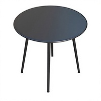 Table basse d'extérieur en acier au carbone pour balcon, idéale pour la maison, les salons de thé, les comptoirs de bar et les cafés - Noir