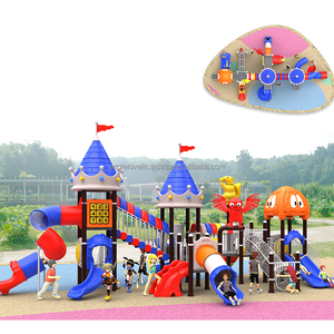CE ISO Certified Outdoor Playground <b>Slide</b> Kids Equipment LLDPE <b>Plastic</b> Galvanized Steel Toddler Play Set - Product Image 3