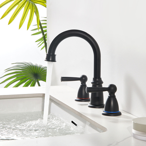 ก๊อกน้ำห้องน้ำสแตนเลสแบบ 3 รู รุ่นใหม่ ดีไซน์ทันสมัย น้ำร้อนน้ำเย็น - Product Image 5