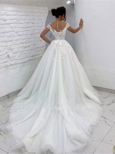 S5898F 2025 New Fashion New Big Trailer Sexy Gauze off Shoulder Three -dimensional Lace Wedding Dresses Sexy - Product Image 5