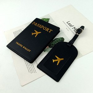 Porte-accessoires de voyage multifonctionnel en cuir PU pour cartes d'identité et bancaires, avec étuis pour passeport professionnel et ensemble d'étiquettes de bagage - Product Image 3