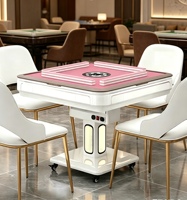 Table de Mahjong Silencieuse, Entièrement Automatique, Nouvelle Table de Mahjong Domestique, Double Usage, Chauffage à Quatre Zones, Table de Mahjong Électrique Pliante
