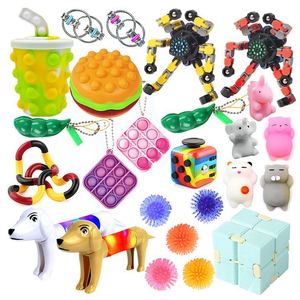 Lot de 24 pièces, 2 packs de 30 pièces, ensemble complet de jouets anti-stress, 100 porte-clés Popit, calendrier de l'Avent, Popit pour adultes, jouets anti-stress en forme de cœur - Product Image 6