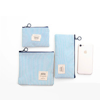 Sacs cosmétiques de pochette de maquillage de toile des prix bon marché