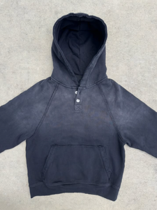 <span class=keywords><strong>Felpa</strong></span> con Cappuccio Vintage Lavata <span class=keywords><strong>Blu</strong></span> per <span class=keywords><strong>Uomo</strong></span>, Oversize, Stile Streetwear, Casual, Pullover - Product Image 4
