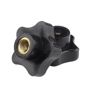 Durchgangs loch Innengewinde Griff klemme Griff knöpfe Torx Star Schwarz Kunststoff Daumen muttern Kunststoff Stern knopf mutter - Product Image 1