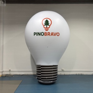 Ballon publicitaire gonflable géant de 3 m en PVC étanche avec ampoule LED et logo pour extérieur - Product Image 3