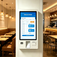 Kiosco de autoservicio de 21.5 pulgadas con pantalla táctil inteligente interactiva para restaurantes de comida rápida y comercios minoristas.