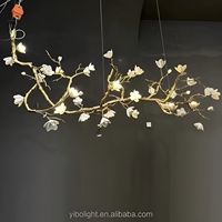 Lustre personnalisé en forme de fleur, luminaire décoratif pour salon, fabrication sur mesure