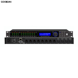 Processador de Áudio de Metal Equalizador de Palco Estéreo Profissional LA-408 com 4 Entradas e 8 Saídas para Equipamento de Som Profissional - Product Image 1